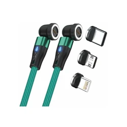 Καλώδιο USB Realpower Magentic cable,1m 2x magnetisch,Green with Adaptern