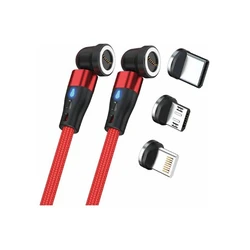 Καλώδιο USB Realpower Magentic ,1m,2x magnetisch,rot with Adaptern