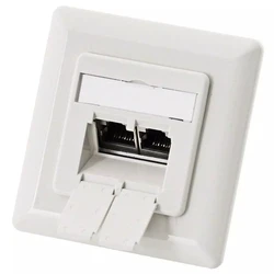 Αξεσουάρ Δικτύου EFB Cat.6 250MHz top/bottom,flush-mounted,2xRJ45,White