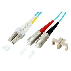 Καλώδιο Οπτικής Ίνας EFB Duplex Jumper LC-SC 50/125, OM3, LSZH, aqua, 2.0mm, 5m