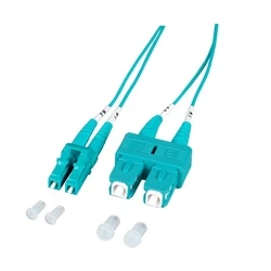 Καλώδιο Οπτικής Ίνας EFB Duplex Jumper LC-SC 50/125, OM3, LSZH, aqua, 1.2mm, 5m