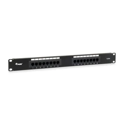 Patch Panel Equip 16x RJ45 Cat5e 19" 1HE unshieldedt Black