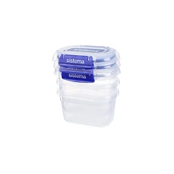 Δοχείο Φαγητού Sistema Set KLIP IT PLUS 3 x 400 ml Blue