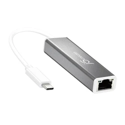 Αντάπτορας Δικτύου USB J5create USB-C to Gigabit Ethernet; silver JCE133G-N