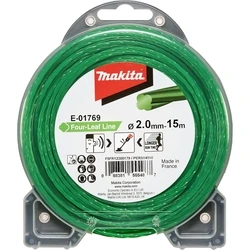 Μεσινέζα για Χορτοκοπτικά Makita E-01769 Mowing String Four Leaf 2,0mmx15m