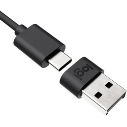 Card Reader USB Logitech Zone Wired USB-A Adapter Graphite Ww