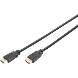 Καλώδιο HDMI Digitus Highspeed W.Ethernet Type A M-M 1M Ultrahd 60P Black