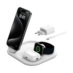 Ασύρματος Φορτιστής Belkin Boostcharge Qi2 Magnetic 3-In-1 Charging Station