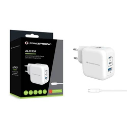 Φορτιστής Πρίζας Conceptronic 3Port 67W,2xUSB-C,1xUSB-A 1.5m ws