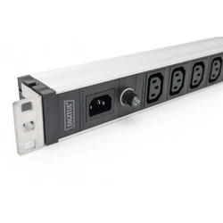 Πολύπριζο Rack Digitus PDU 1U 9xC13 Outputs 230V/10A Black