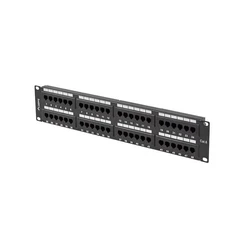 Patch Panel Lanberg 48-Port 2U 19" Cat. 6 UTP Black