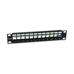 Patch Panel Equip 12x Cat6A 10" FTP 1HE Keystone Montage sw