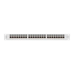 Patch Panel Lanberg 24-Port 1U 19" Cat. 7 FTP shielded gray