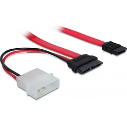 Καλώδιο Delock SATA-cable Slim 13pin -> SATA 7pin +2pin Molex 0.30m