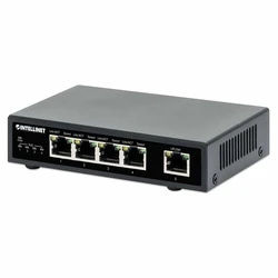 Network Switch Intellinet 5-Port Gigabit Ethernet PoE+ 4x PSE PoE+