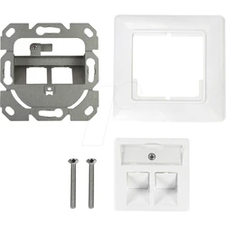 Πρίζα Δικτύου Logilink for 2 Keystone modules, 45° angled outlet