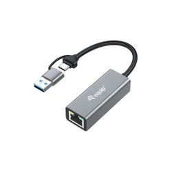 Αντάπτορας Δικτύου USB Equip USB-C -> RJ45 10/100/1000/2500 Mbps + USB-A
