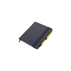 TROIKA Notizblock BLACK SLIMPAD A5 (σετ σημειωματάριου με στυλό, έκδοση YE/κίτρινο στυλό)