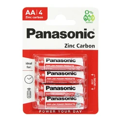 Μπαταρίες Zinc Panasonic Carbon, Aa/Lr6, 1.5V, 4τμχ