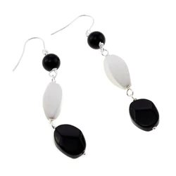 Γυναικεία Σκουλαρίκια Cristian Lay 541100 (10cm) από Ατσάλι Black White