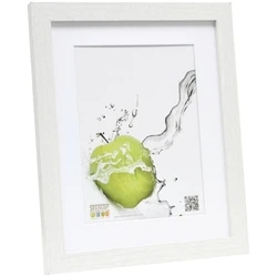 Κορνίζα τοίχου Deknudt S66KF1 P1 30x40 Wood white με passepartout