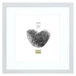 Κορνίζα τοίχου Deknudt S66KD1 P1 20x20 Wood silver με passepartout