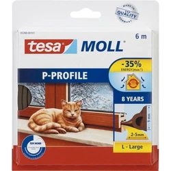 Αεροστόπ TESA Window Seal 6m x 9mm P-Profile brown 05390