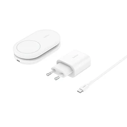 Ασύρματος Φορτιστής Belkin BOOST 15W 2in1 +output/USB-C wh.WIZ028vfWH