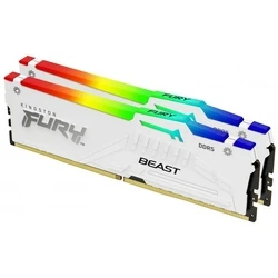 Μνήμη RAM Σταθερού DDR5 64GB Kingston Fury Beast White RGB EXPO [2x32GB 5600MHz CL36 DIMM]
