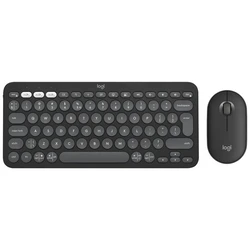 Σετ Πληκτρολόγιο και Ποντίκι Ασύρματο Logitech Pebble 2 Combo Graphite