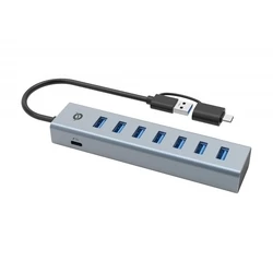 USB Hub Conceptronic 7-Port 3.0 ->7x3.0 +TypC 5Gbps m.Nz gr