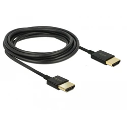 Καλώδιο HDMI Delock HighSpeed Ethernet A->A 4K 3D 0,25m Black