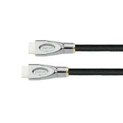 Καλώδιο HDMI Python HDMI« 2.1 8K UHD-2 nylon braid Black 1m