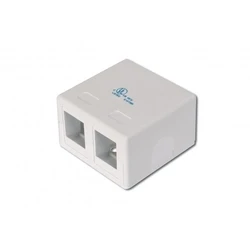 Αξεσουάρ Δικτύου Digitus Housing for Keystone 2xKeystone, White