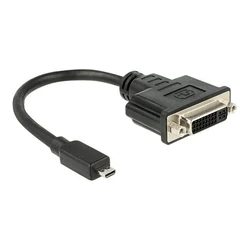 Αντάπτορας HDMI Delock micro D -> DVI(24+1) St/Bu Black