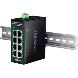 Network Switch Trendnet 8-Port Industrial Fast Ethern. PoE+ DIN-Rail