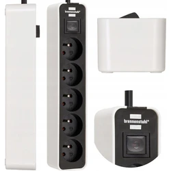 Πολύπριζο Brennenstuhl 5-way White with Black/5.00m