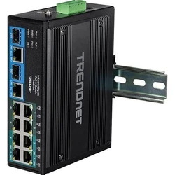 Network Switch Trendnet 10-Port Industrial Gigabit 400W PoE++ DIN-Rail Swit