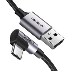 Καλώδιο USB UGreen Angled USB-C To USB-A Data Cable Black 1M