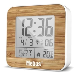 Ρολόι Ξυπνητήρι Mebus 27247 White/wood Funkwecker digital