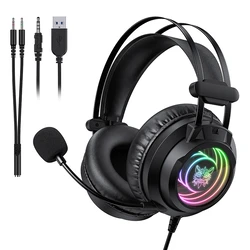 Onikuma X80 Over Ear Gaming Headset με σύνδεση 3.5mm / USB