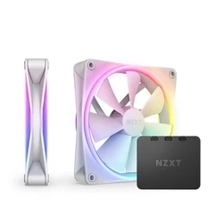 Case Fan 14cm Nzxt F Series F140 RGB DUO Twin Pack Λευκό (RF-D14DF-W1)