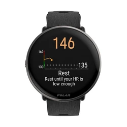 Smartwatch Polar Ignite 3 Titanium Μαύρο Σιλικόνης S/L