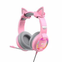 Gaming Headset Havit GAMENOTE H2233D RGB Ροζ