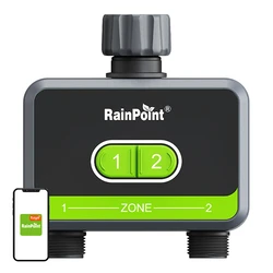 RainPoint Προγραμματιστής Ποτίσματος Βρύσης Μπαταρίας 1 Εξόδου με Bluetooth (HTV210B + HWG009WB)