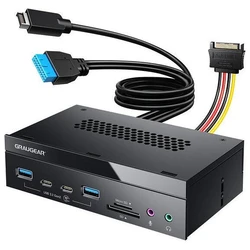 Case Panel GrauGear Multi Front Panel 8-way + card reader USB,SD,Micro