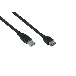 Καλώδιο USB Kabelmeister USB3.0 extension A M.-A F. UL Black 0,5m