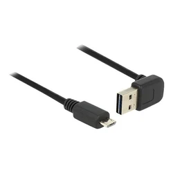 Καλώδιο USB Delock A -> Micro-B M/M 1.00m 90°sw Easy USB