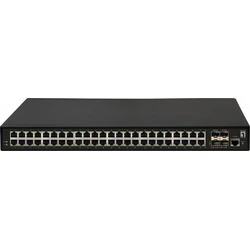 Network Switch LevelOne 48x GE GTL-5291 4x10GSFP+19"
