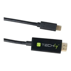 Καλώδιο HDMI Techly USB Type-C ST to HDMI 2.0 4K, 2m, Black